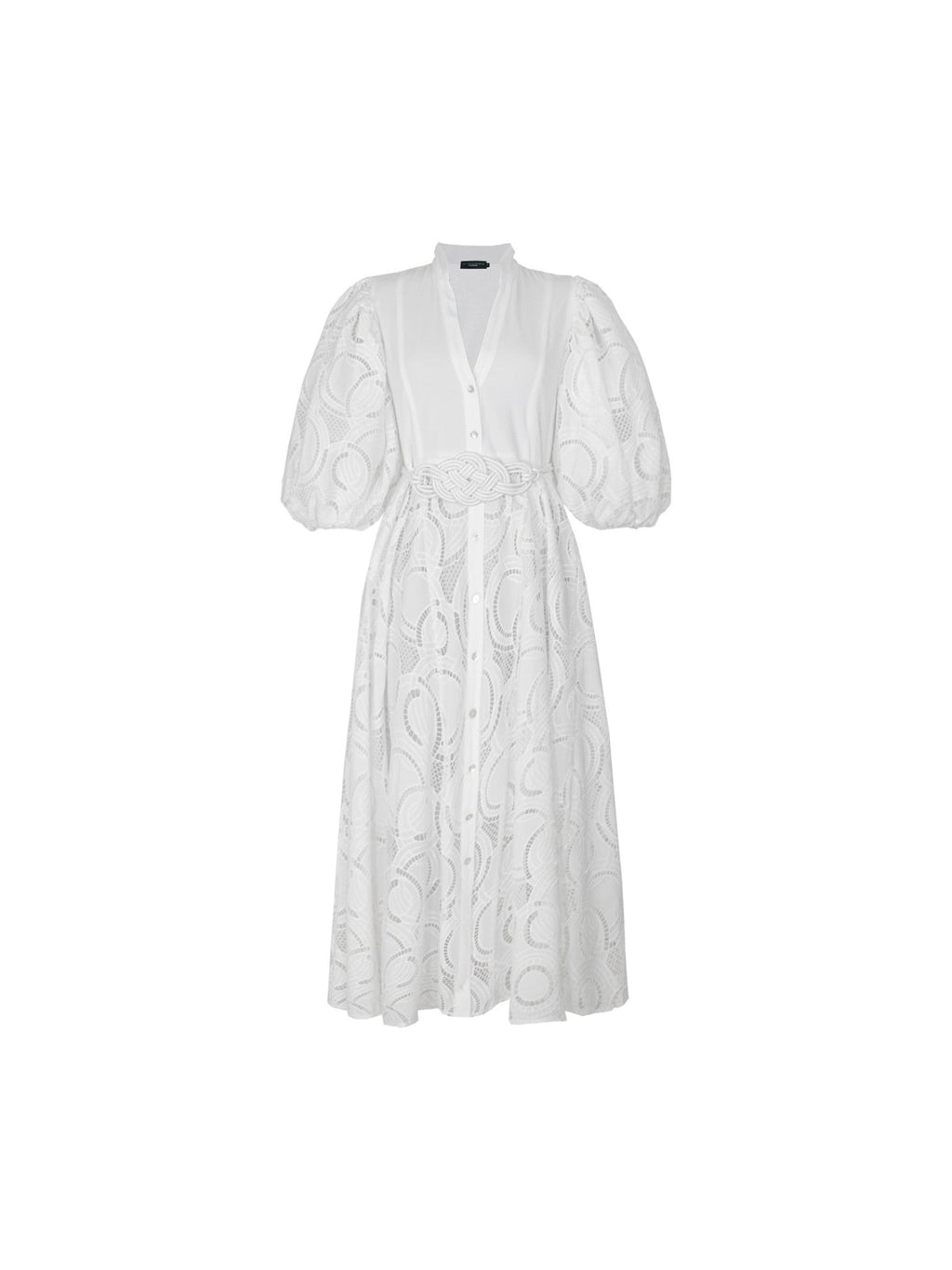 BROMELIA DRESS IN WHITE EYELET - Courbe et Compagnie