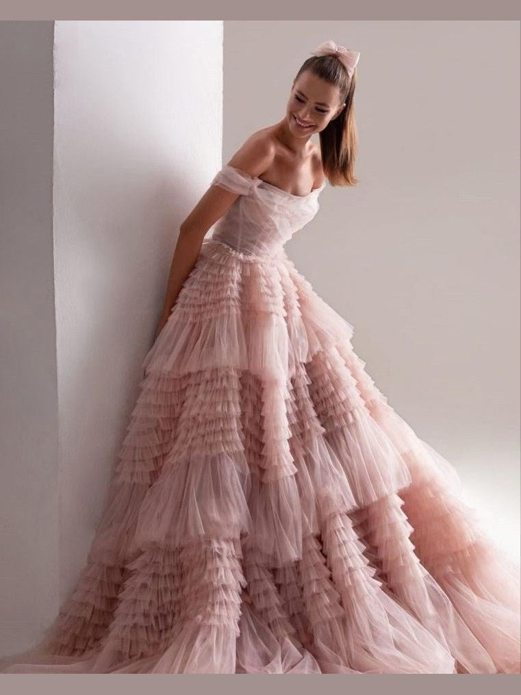 Bubble Sleeve Mesh Maxi Dress - Courbe et Compagnie
