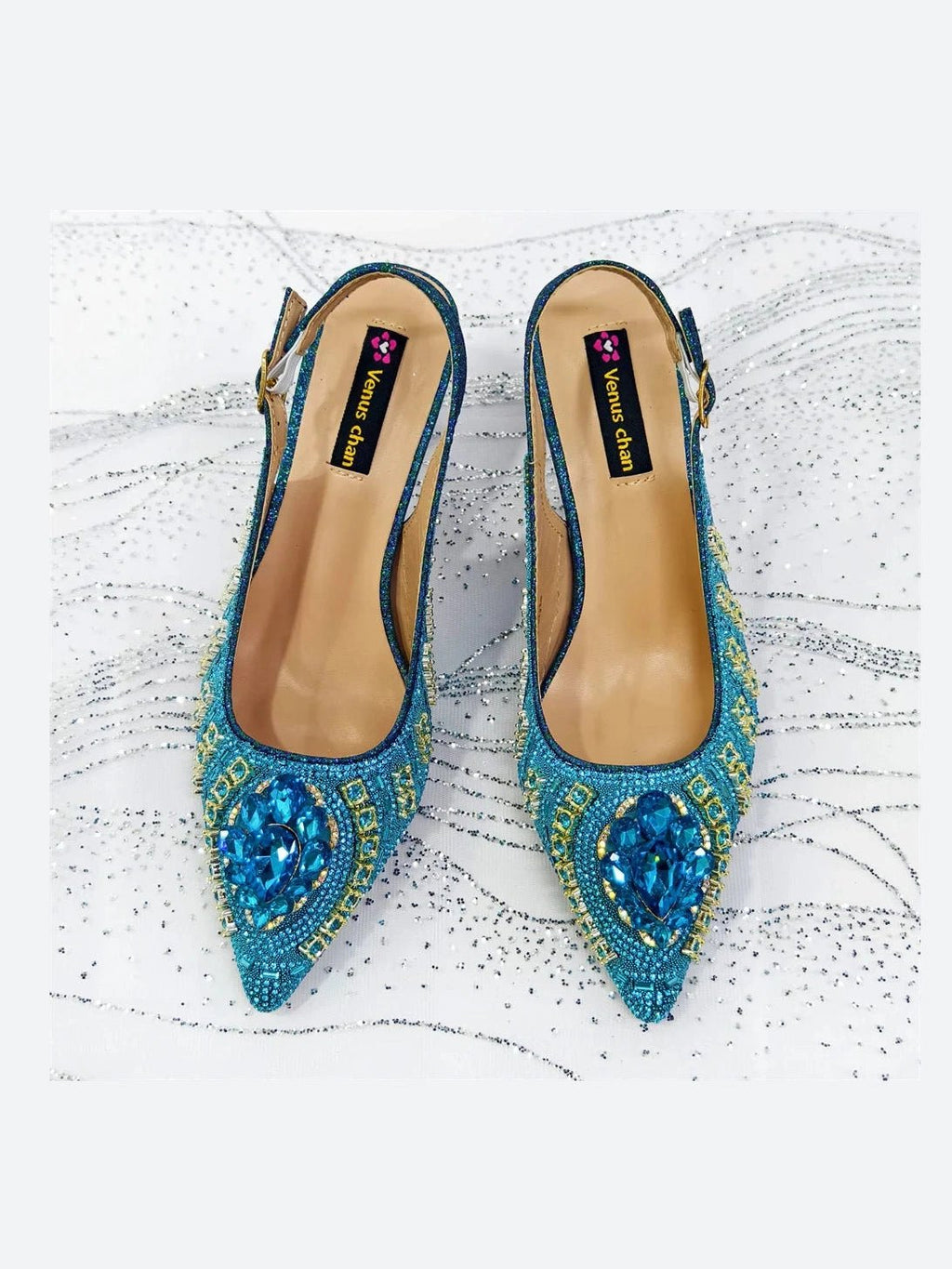 Butterfly-Knot Spike Heel Slingback & Bag Set - Courbe et Compagnie