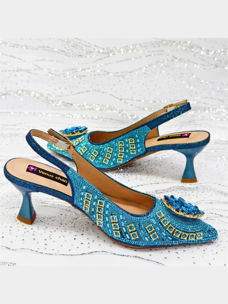 Butterfly-Knot Spike Heel Slingback & Bag Set - Courbe et Compagnie