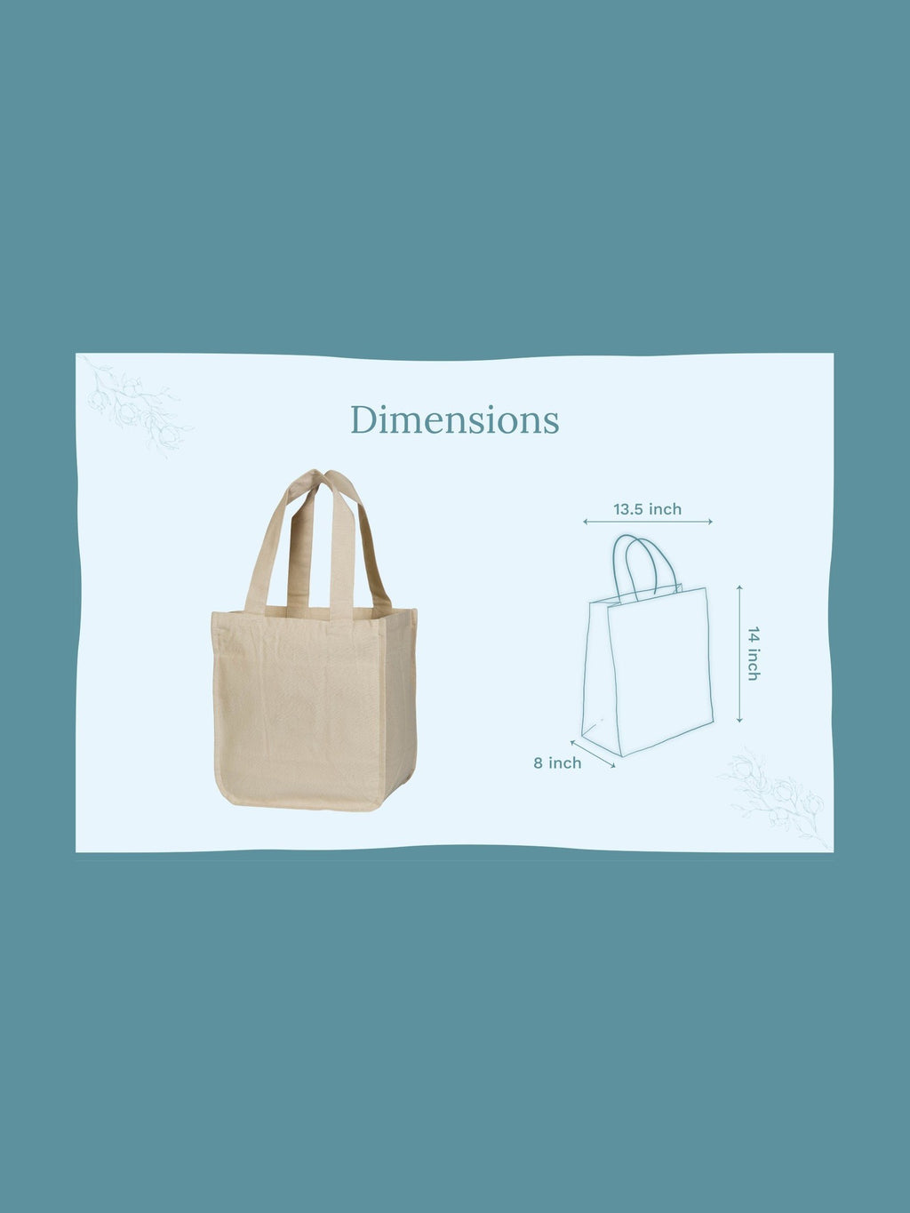 Canvas Grocery Tote Bags - Courbe et Compagnie