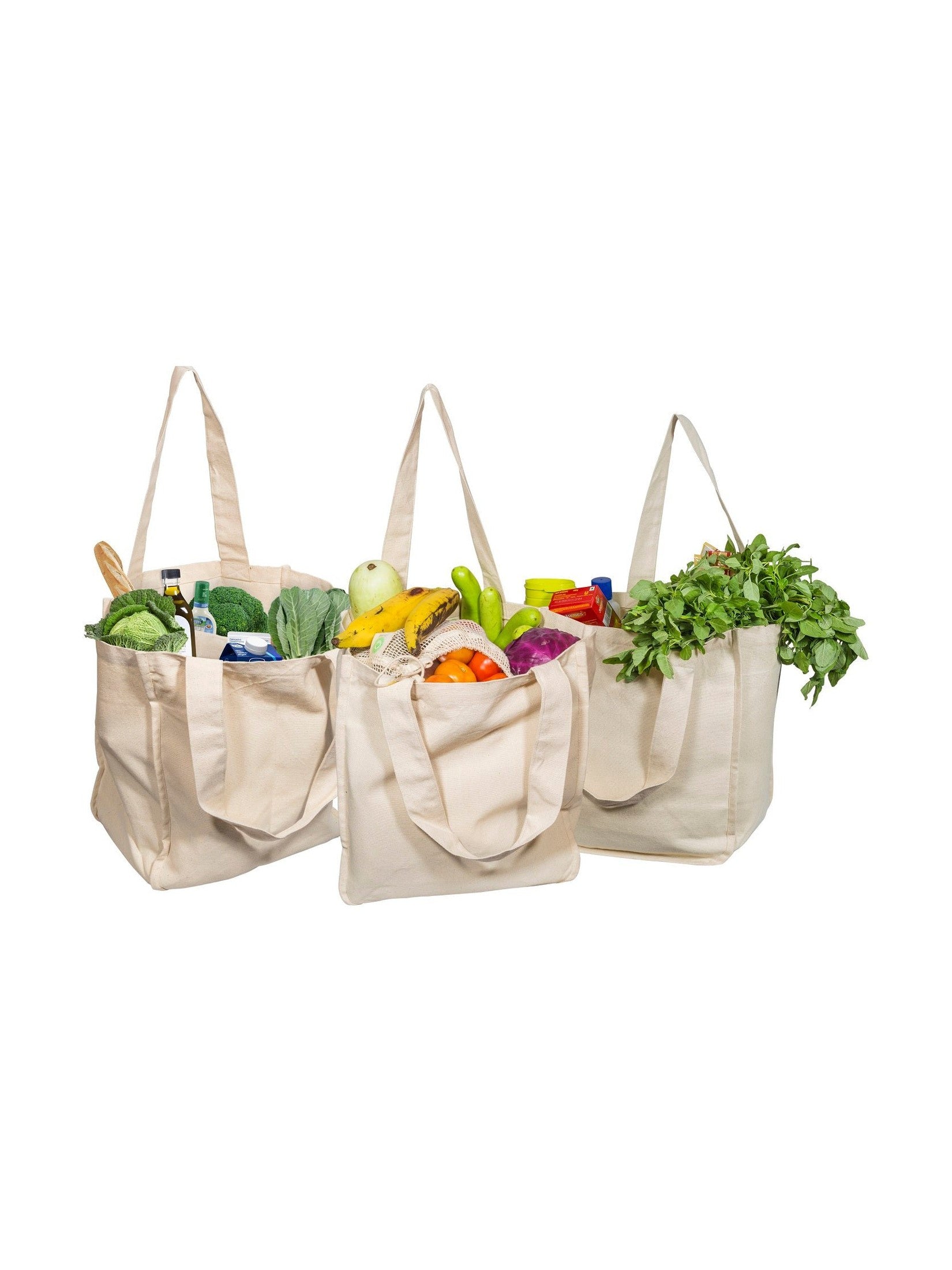Canvas Grocery Tote Bags - Courbe et Compagnie