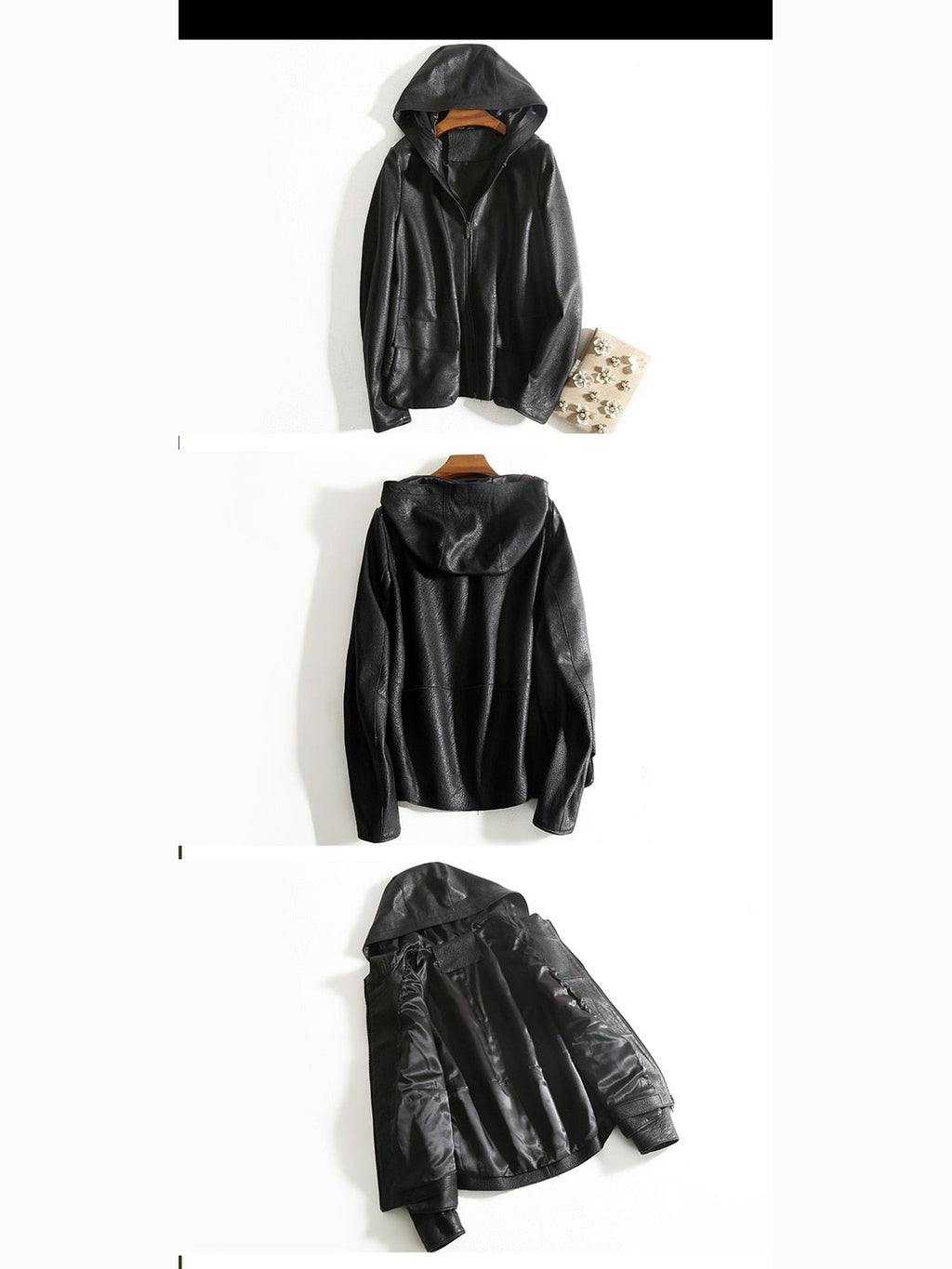 Casual Genuine Womens Leather Coat - Courbe et Compagnie