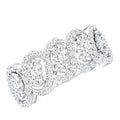 Certified Oval Lab Grown Diamond Designer Eternity Ring - Courbe et Compagnie