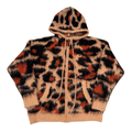 Cheetah Mohair Zip Up Jacket Luxurious Sheen Knitwear - Courbe et Compagnie