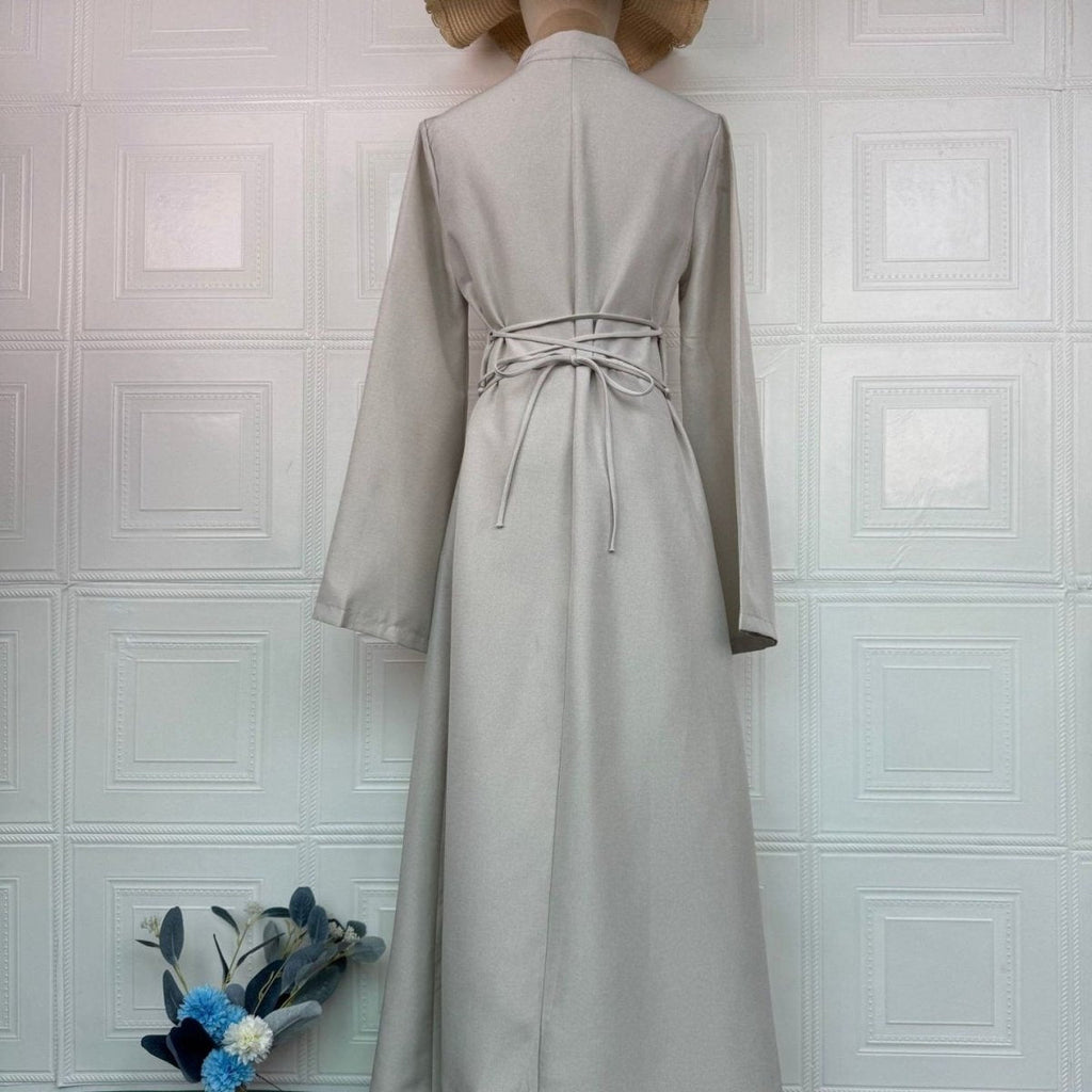 Chinese Frog Button Stand Collar Top And Wide Leg Maxi Skirt Co Ord Set MS483 - Courbe et Compagnie