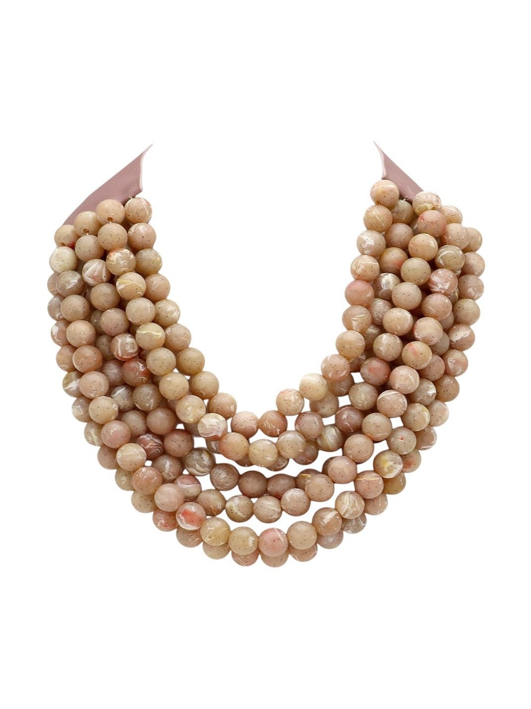 Chunky Multi-Strand Beaded Statement Necklace - Courbe et Compagnie