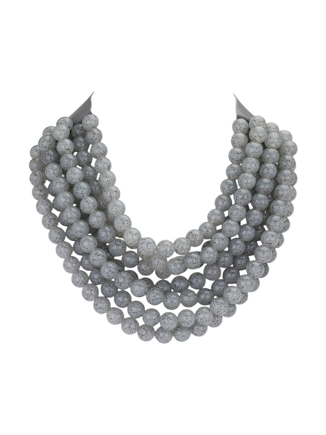 Chunky Multi-Strand Beaded Statement Necklace - Courbe et Compagnie