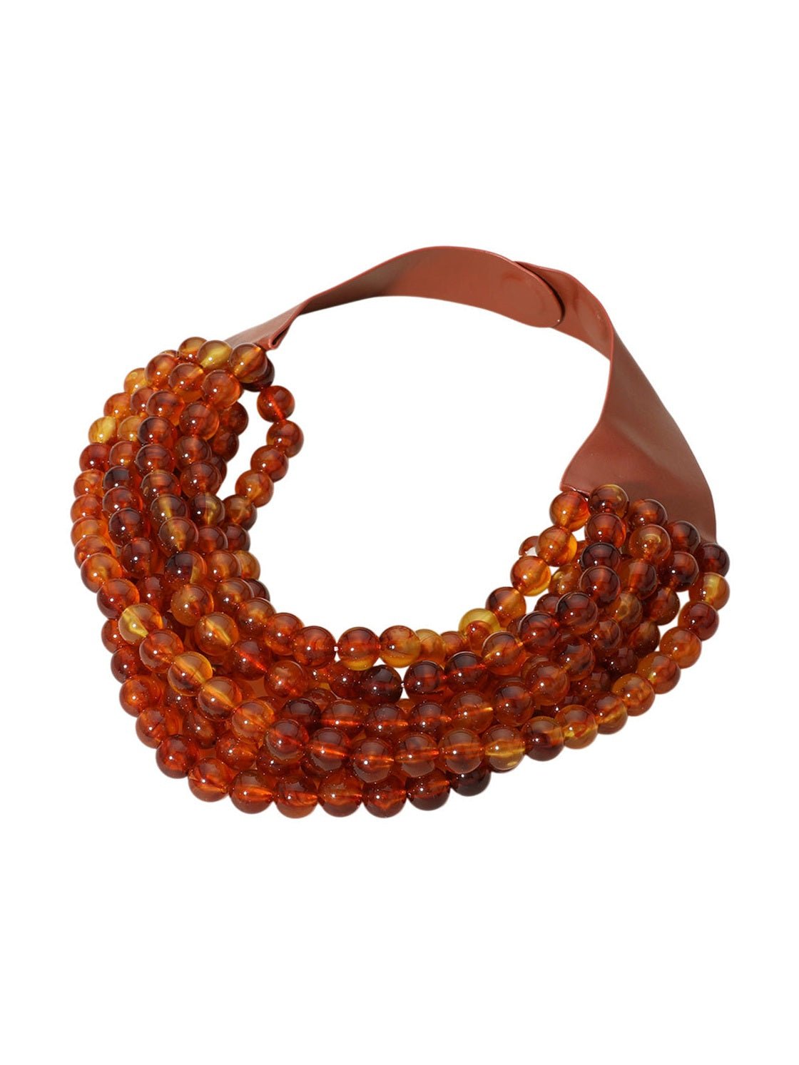 Chunky Multi-Strand Beaded Statement Necklace - Courbe et Compagnie