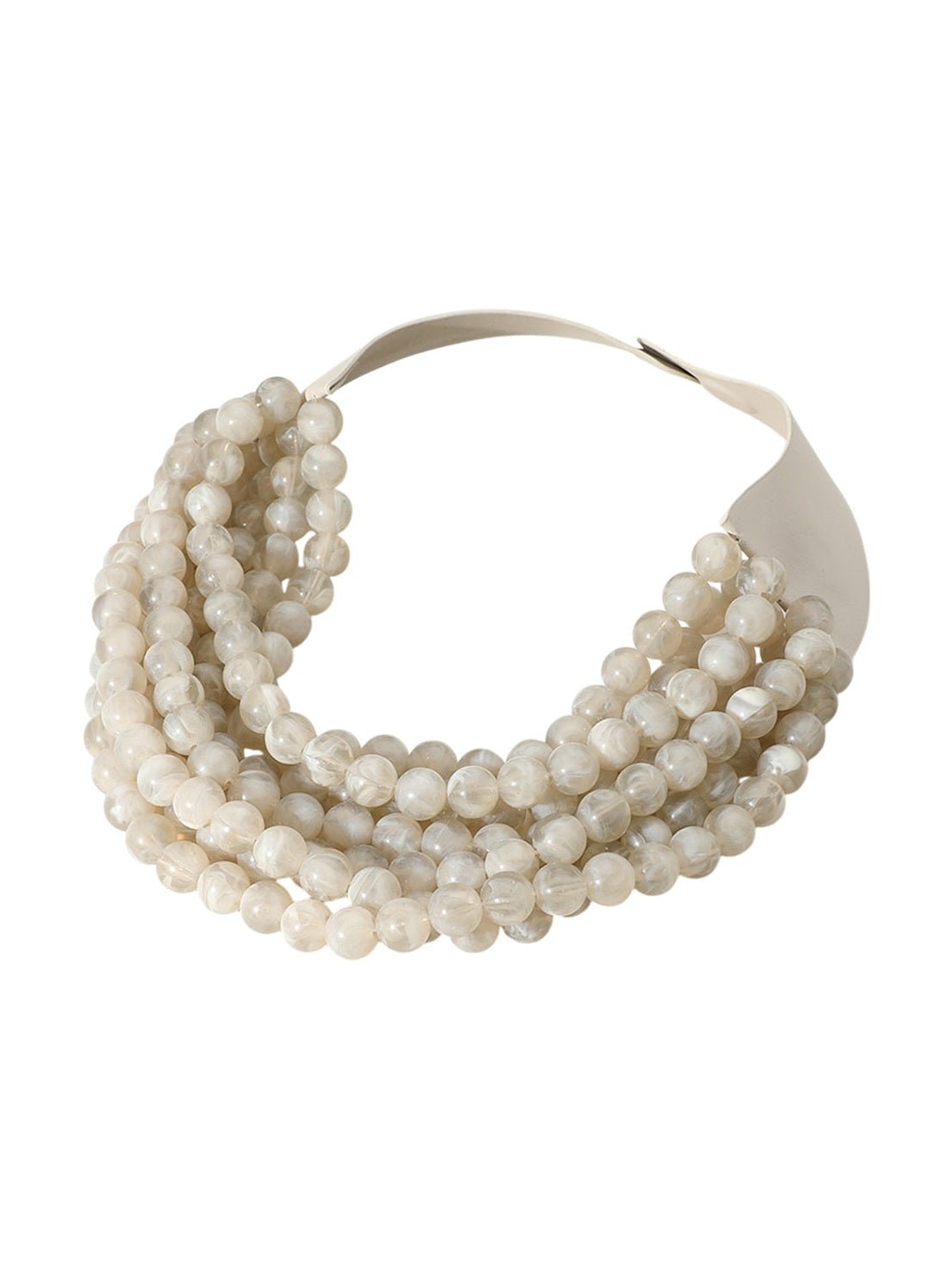 Chunky Multi-Strand Beaded Statement Necklace - Courbe et Compagnie