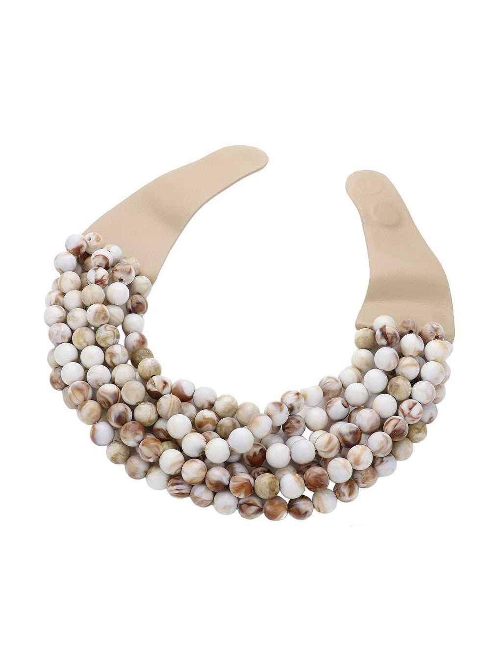 Chunky Multi-Strand Beaded Statement Necklace - Courbe et Compagnie