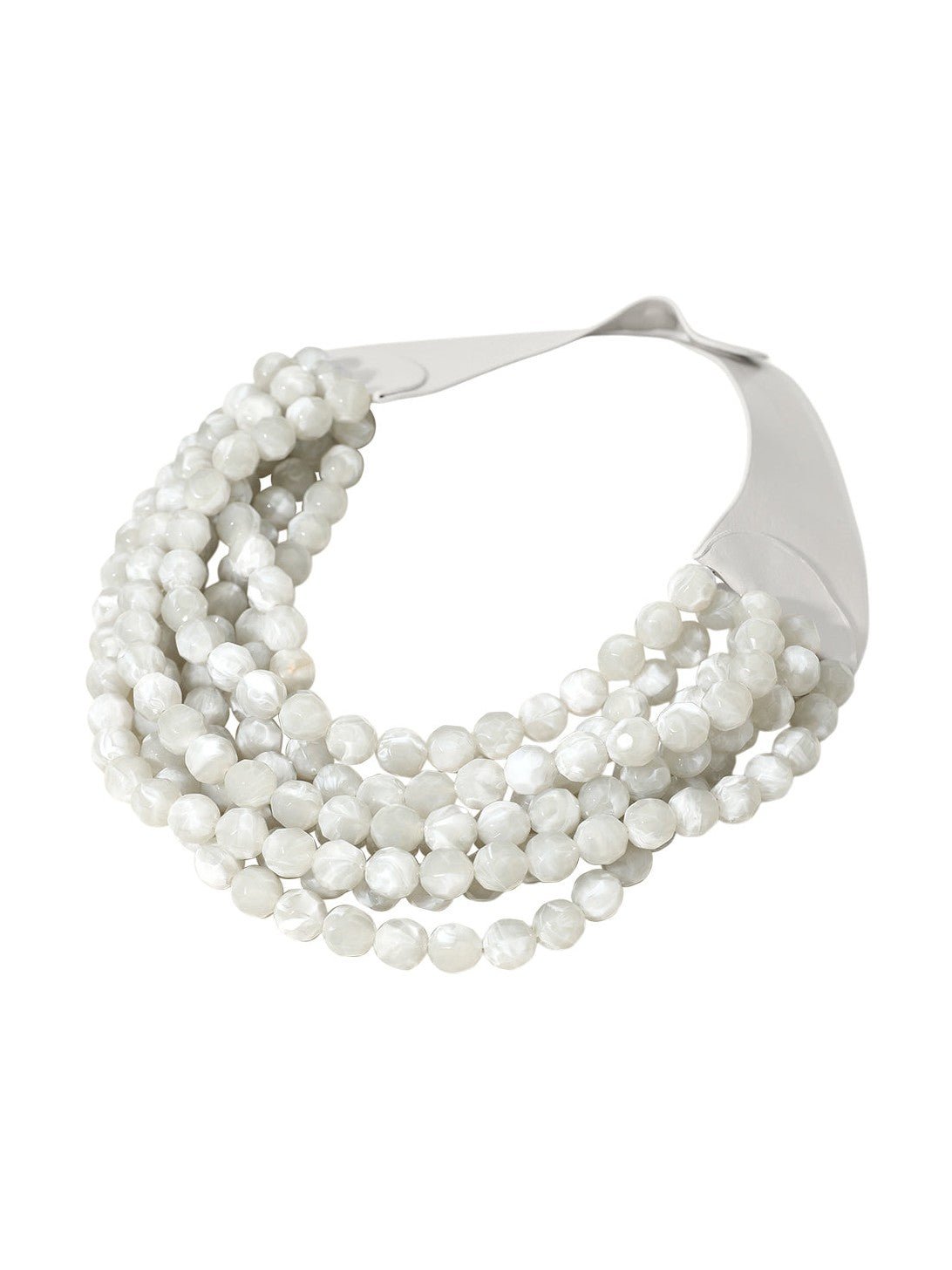Chunky Multi-Strand Beaded Statement Necklace - Courbe et Compagnie
