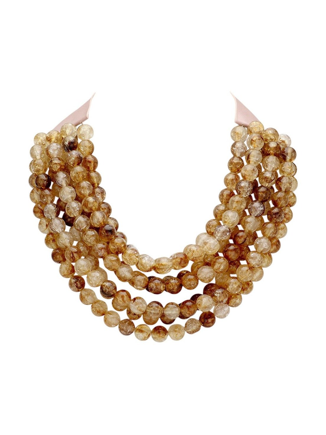 Chunky Multi-Strand Beaded Statement Necklace - Courbe et Compagnie