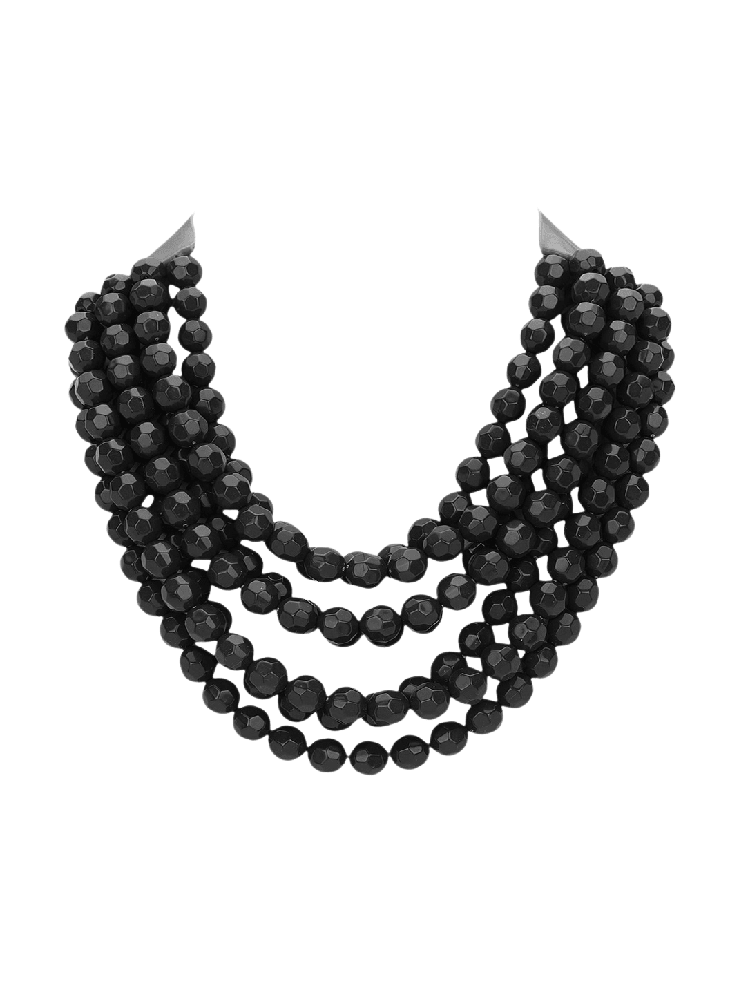 Chunky Multi-Strand Beaded Statement Necklace - Courbe et Compagnie