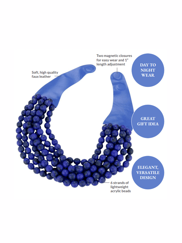 Chunky Multi-Strand Beaded Statement Necklace - Courbe et Compagnie