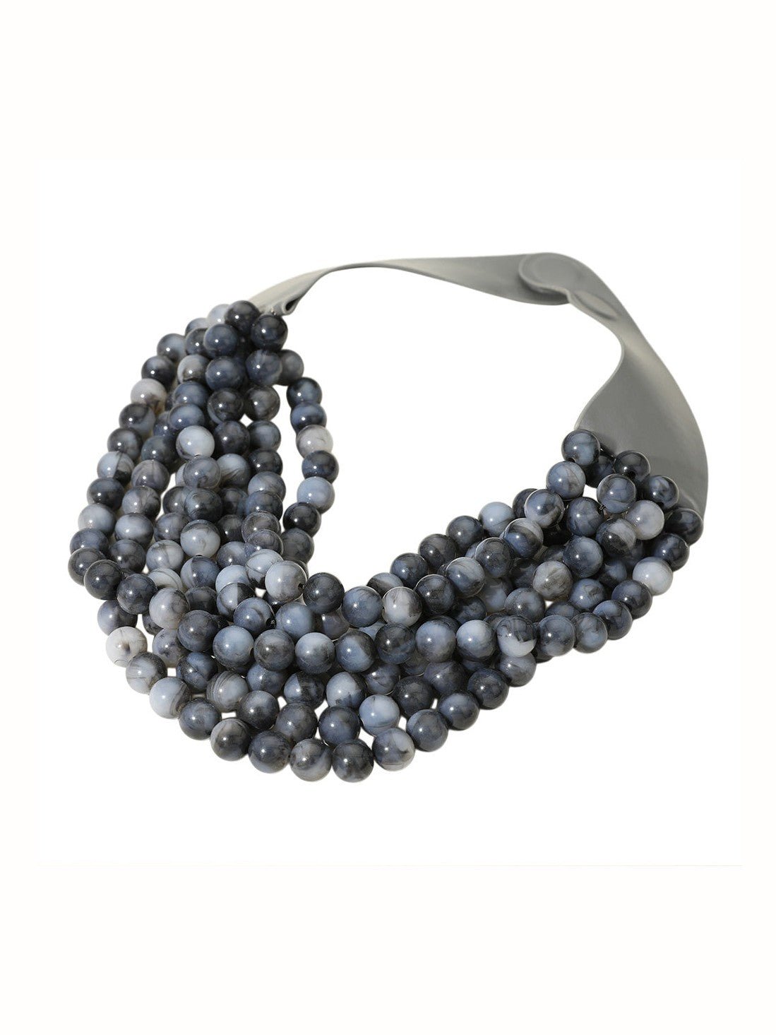 Chunky Multi-Strand Beaded Statement Necklace - Courbe et Compagnie