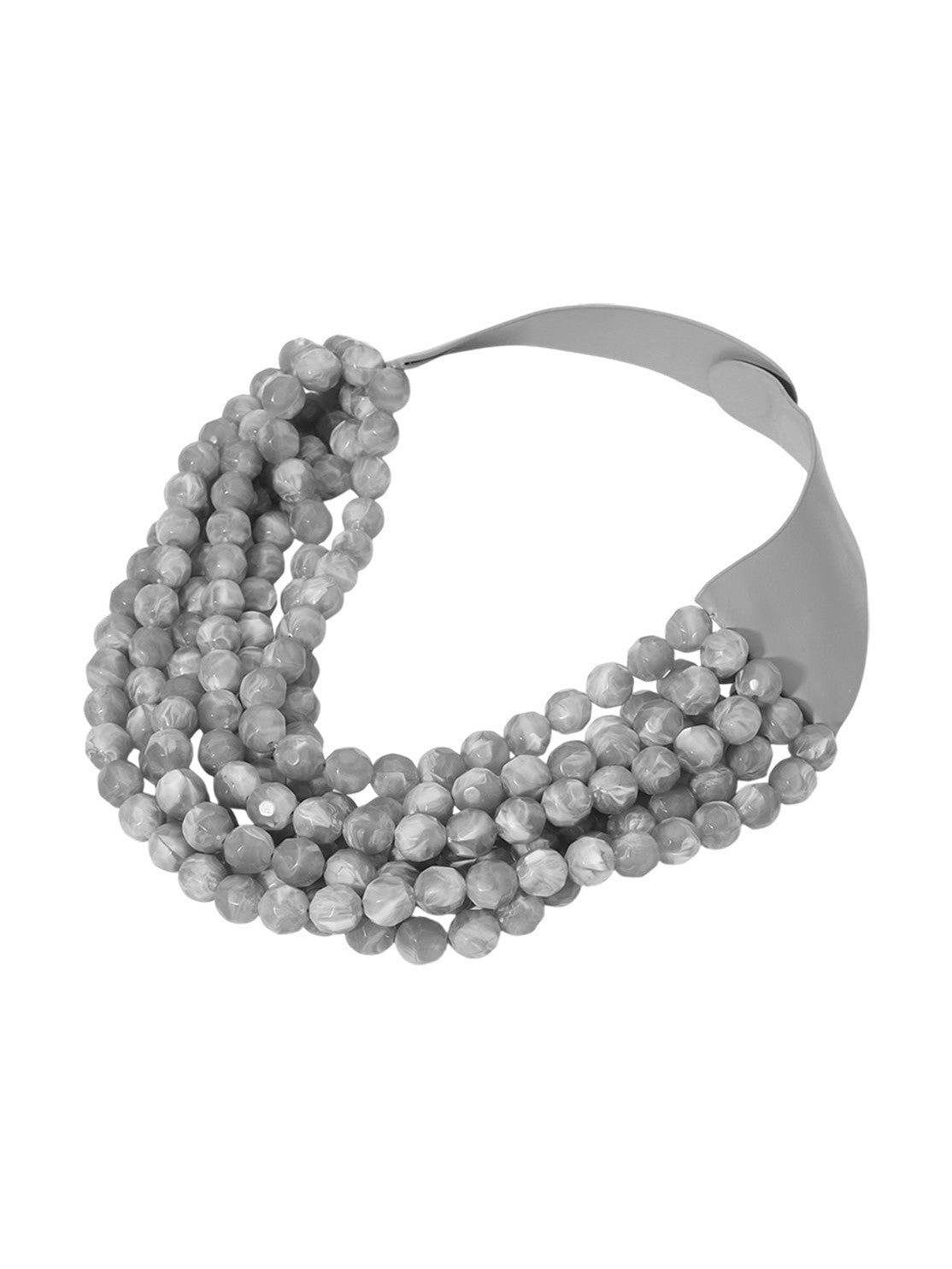 Chunky Multi-Strand Beaded Statement Necklace - Courbe et Compagnie