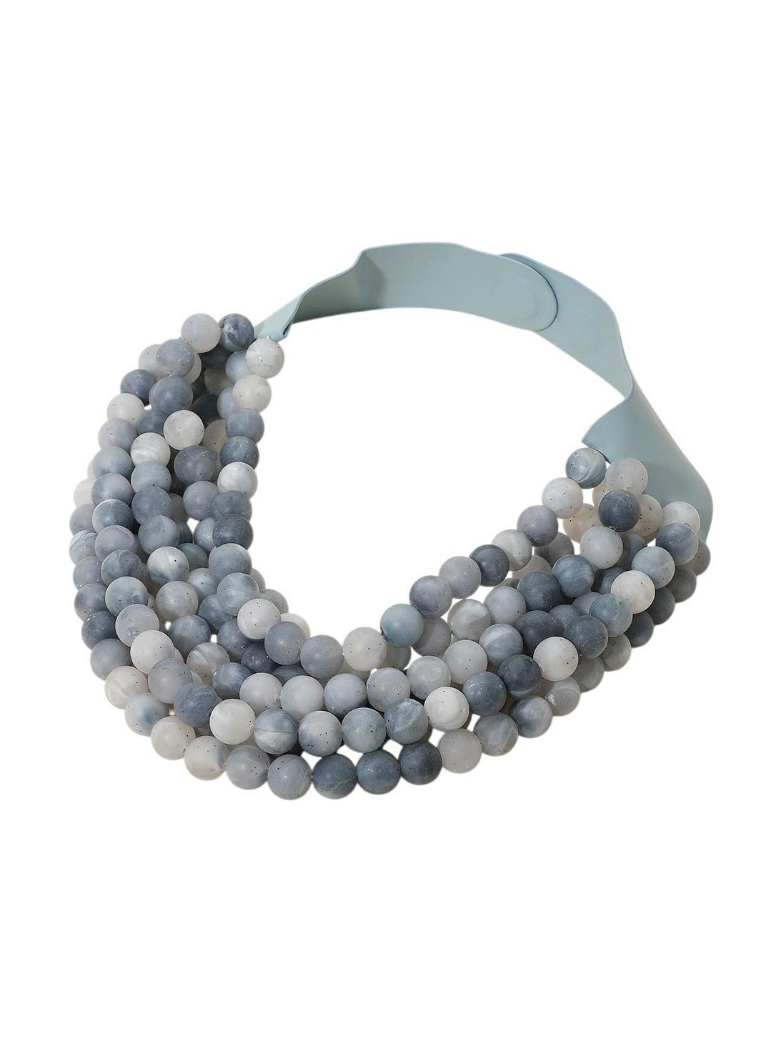 Chunky Multi-Strand Beaded Statement Necklace - Courbe et Compagnie
