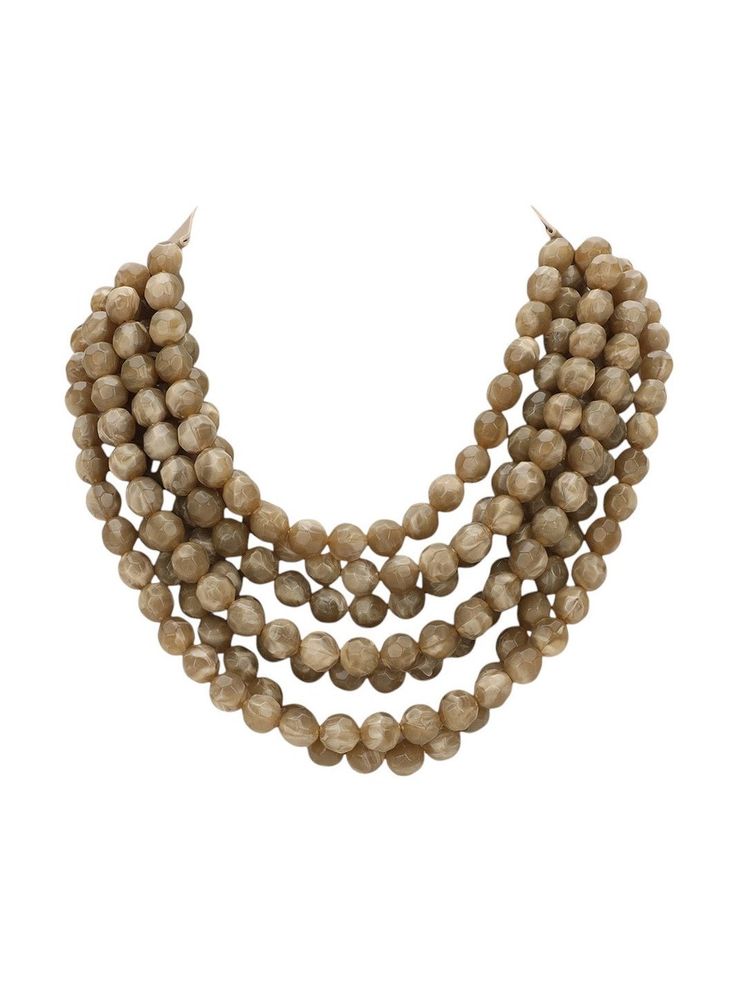 Chunky Multi-Strand Beaded Statement Necklace - Courbe et Compagnie