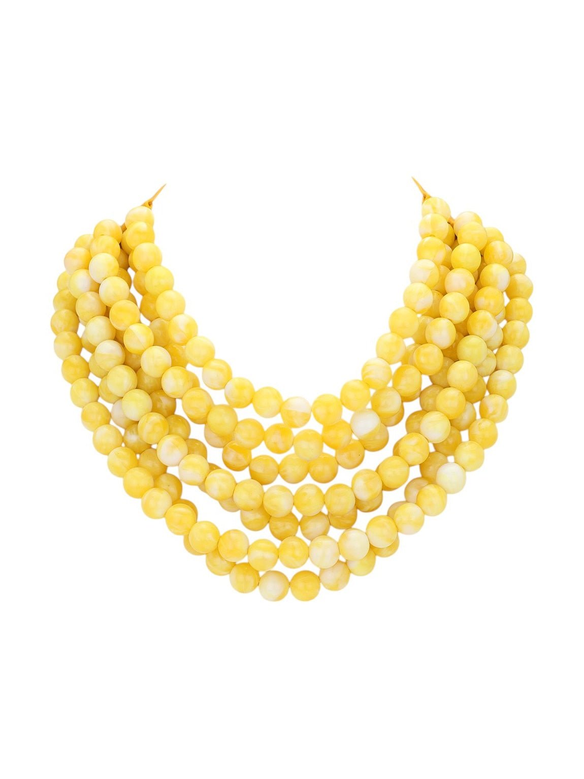 Chunky Multi-Strand Beaded Statement Necklace - Courbe et Compagnie