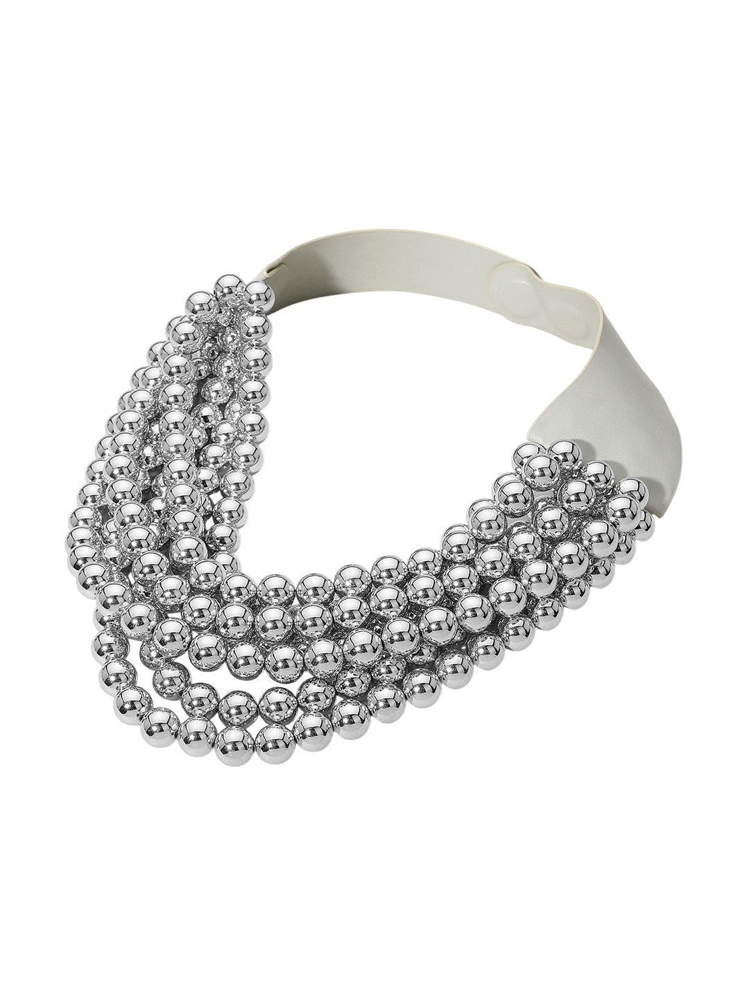 Chunky Multi-Strand Beaded Statement Necklace - Courbe et Compagnie
