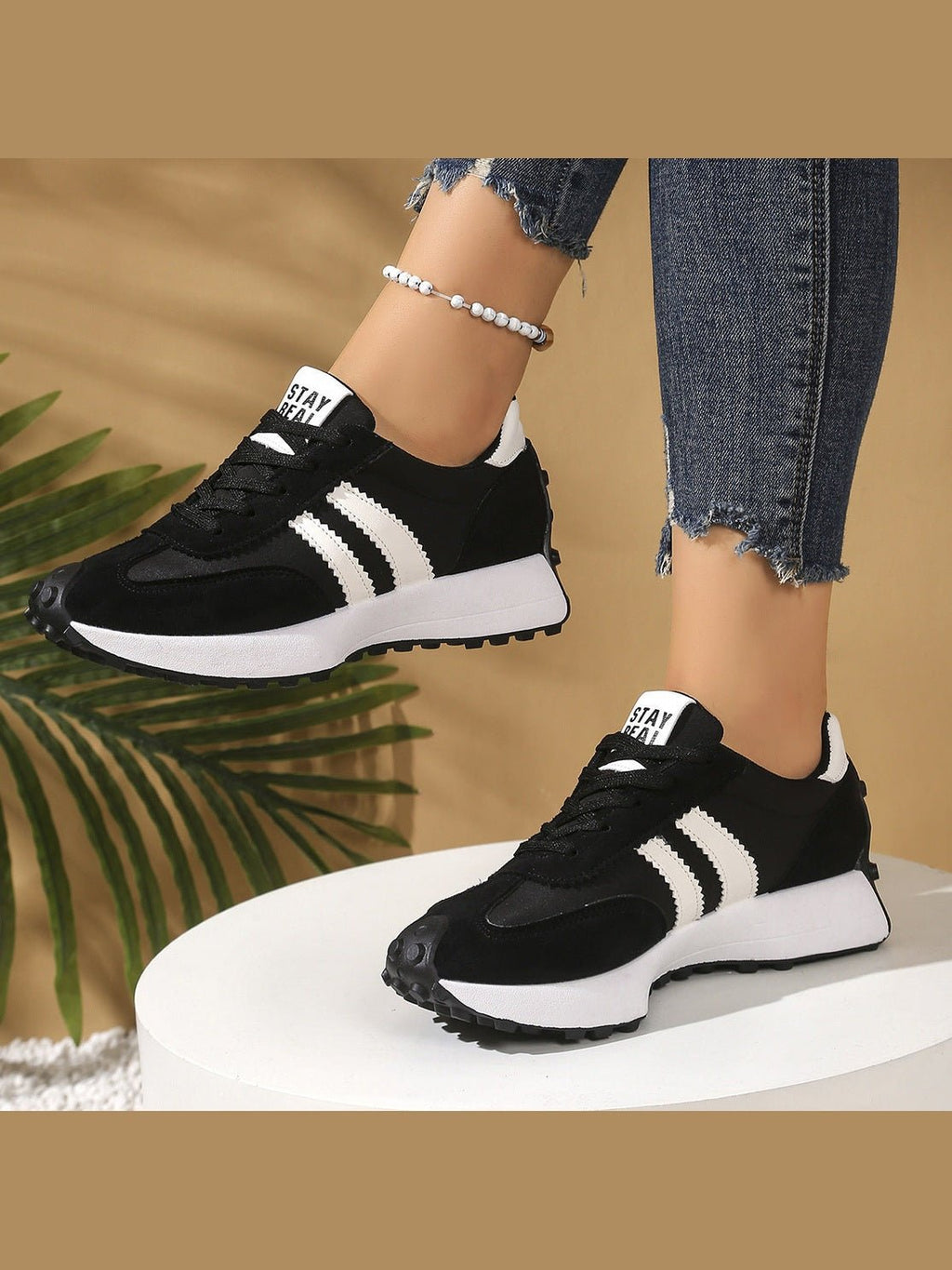 Chunky Thick-Sole Breathable Sneakers for women - Courbe et Compagnie