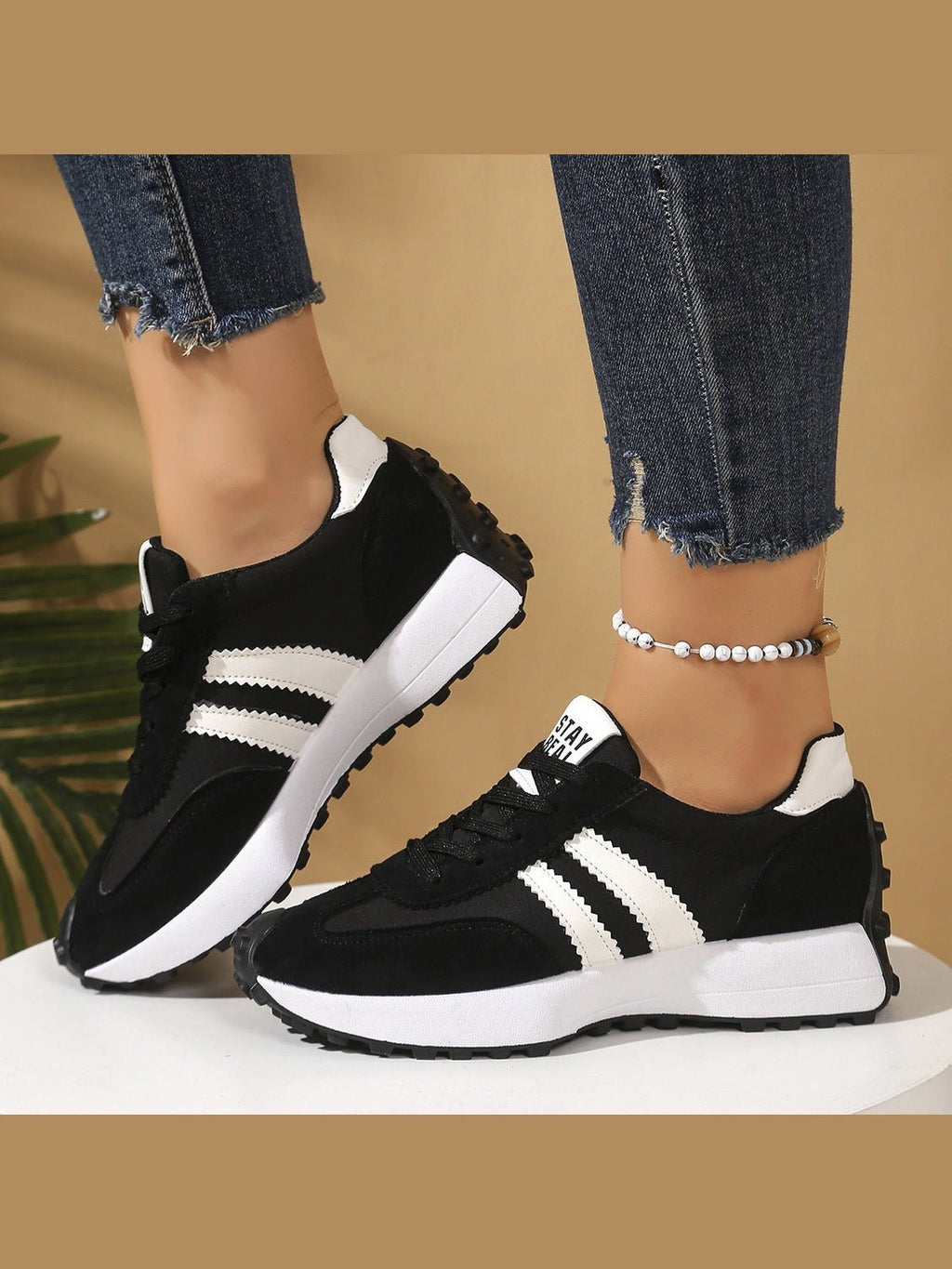 Chunky Thick-Sole Breathable Sneakers for women - Courbe et Compagnie