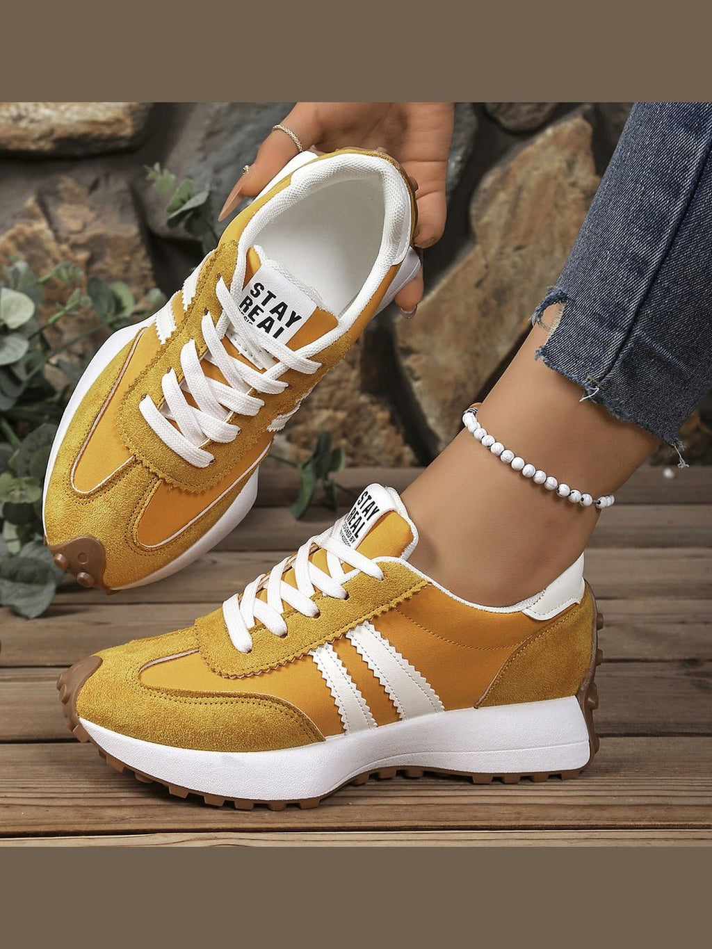 Chunky Thick-Sole Breathable Sneakers for women - Courbe et Compagnie