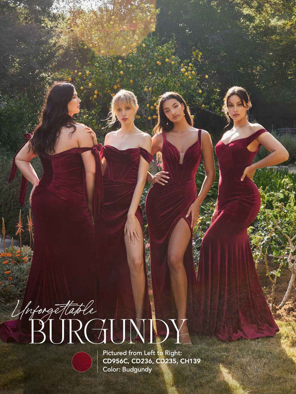 Cinderella Divine CH139 Long Off the Shoulder Fitted Velvet Gown - Courbe et Compagnie