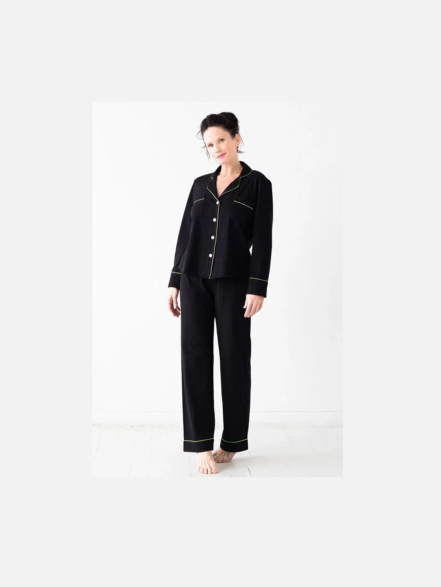 Classic Luxury Pajamas in Brushed Pima Cotton - Courbe et Compagnie