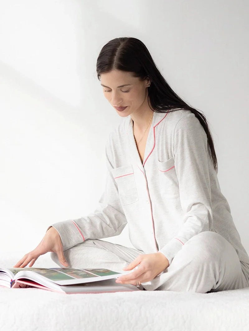 Classic Luxury Pajamas in Brushed Pima Cotton - Courbe et Compagnie