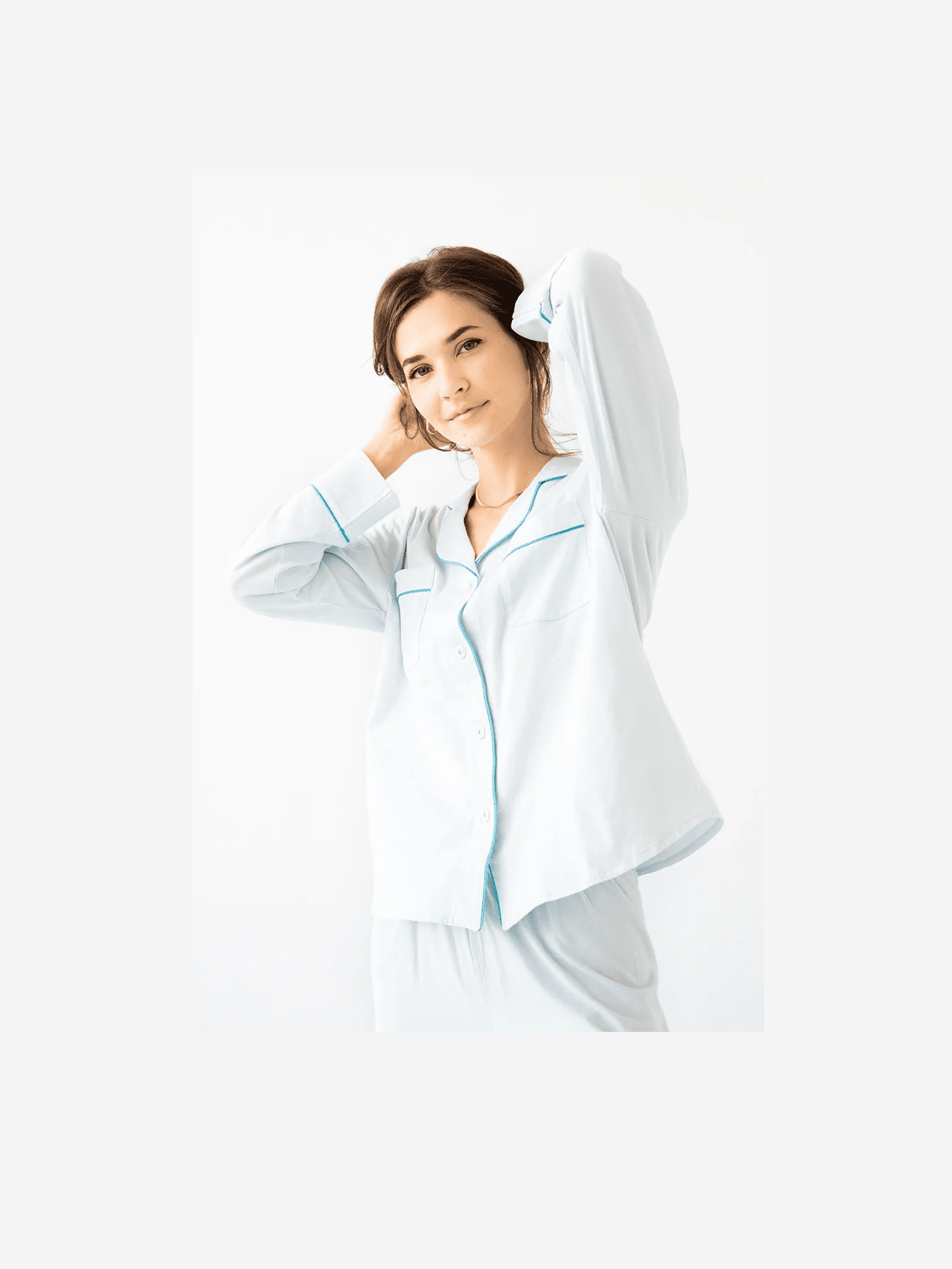Classic Luxury Pajamas in Brushed Pima Cotton - Courbe et Compagnie