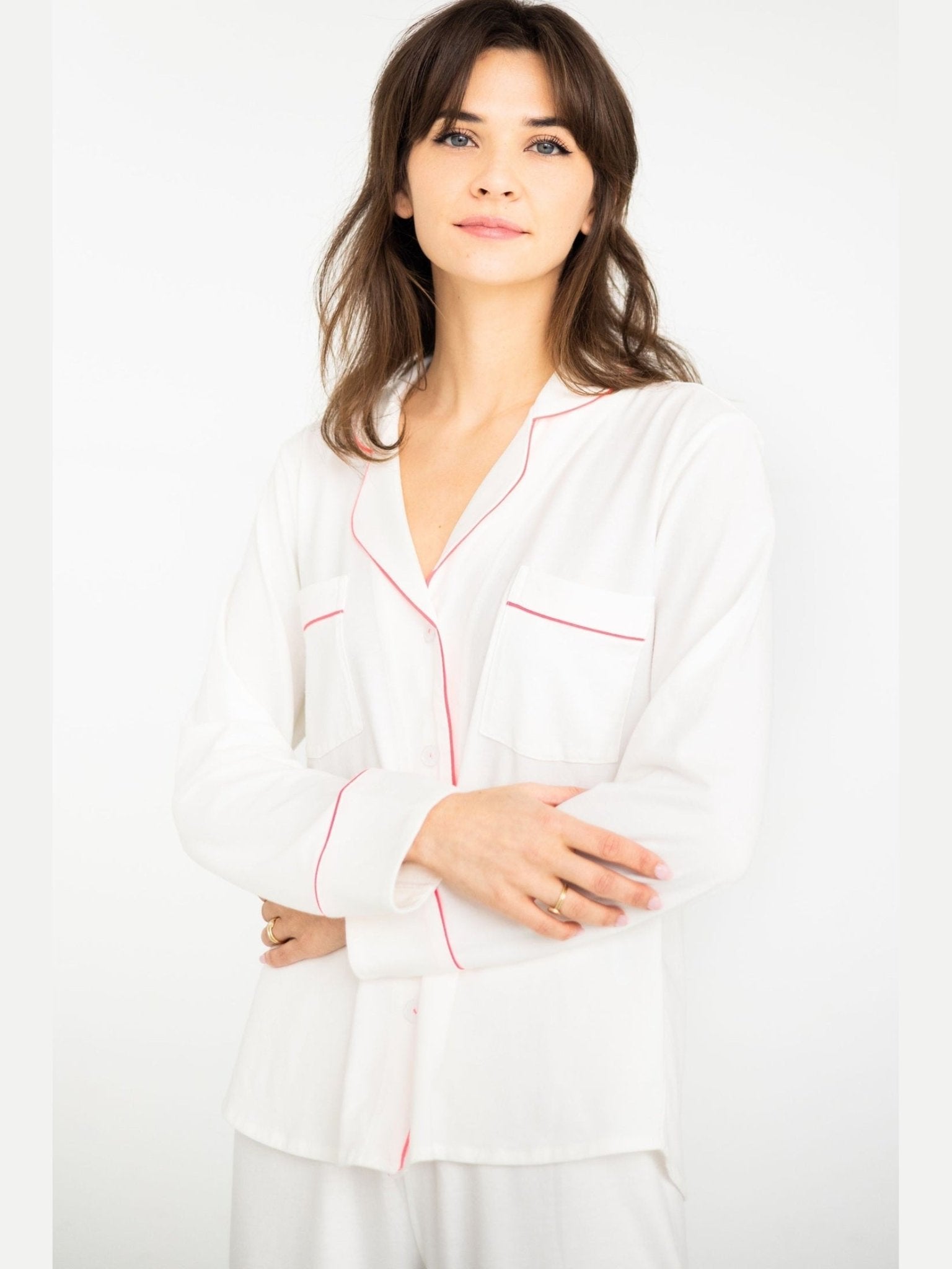 Classic Luxury Pajamas in Brushed Pima Cotton - Courbe et Compagnie