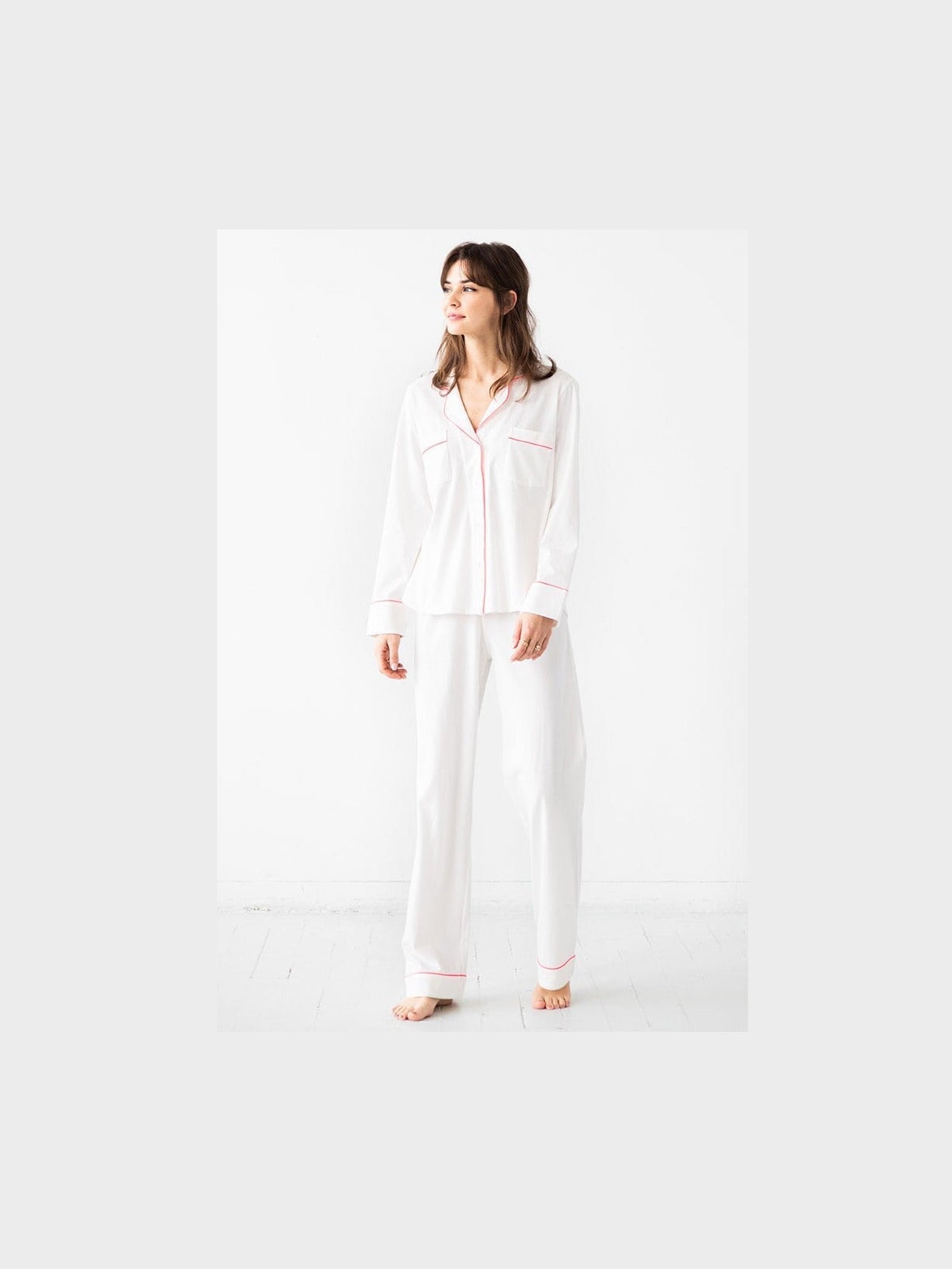Classic Luxury Pajamas in Brushed Pima Cotton - Courbe et Compagnie