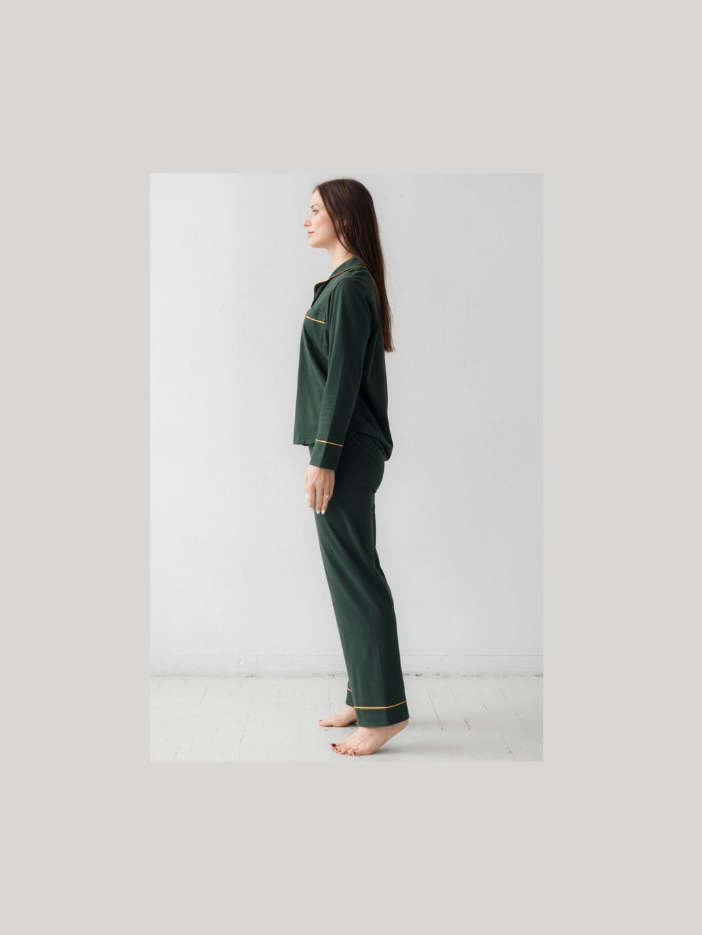 Classic Luxury Pajamas in Brushed Pima Cotton - Courbe et Compagnie