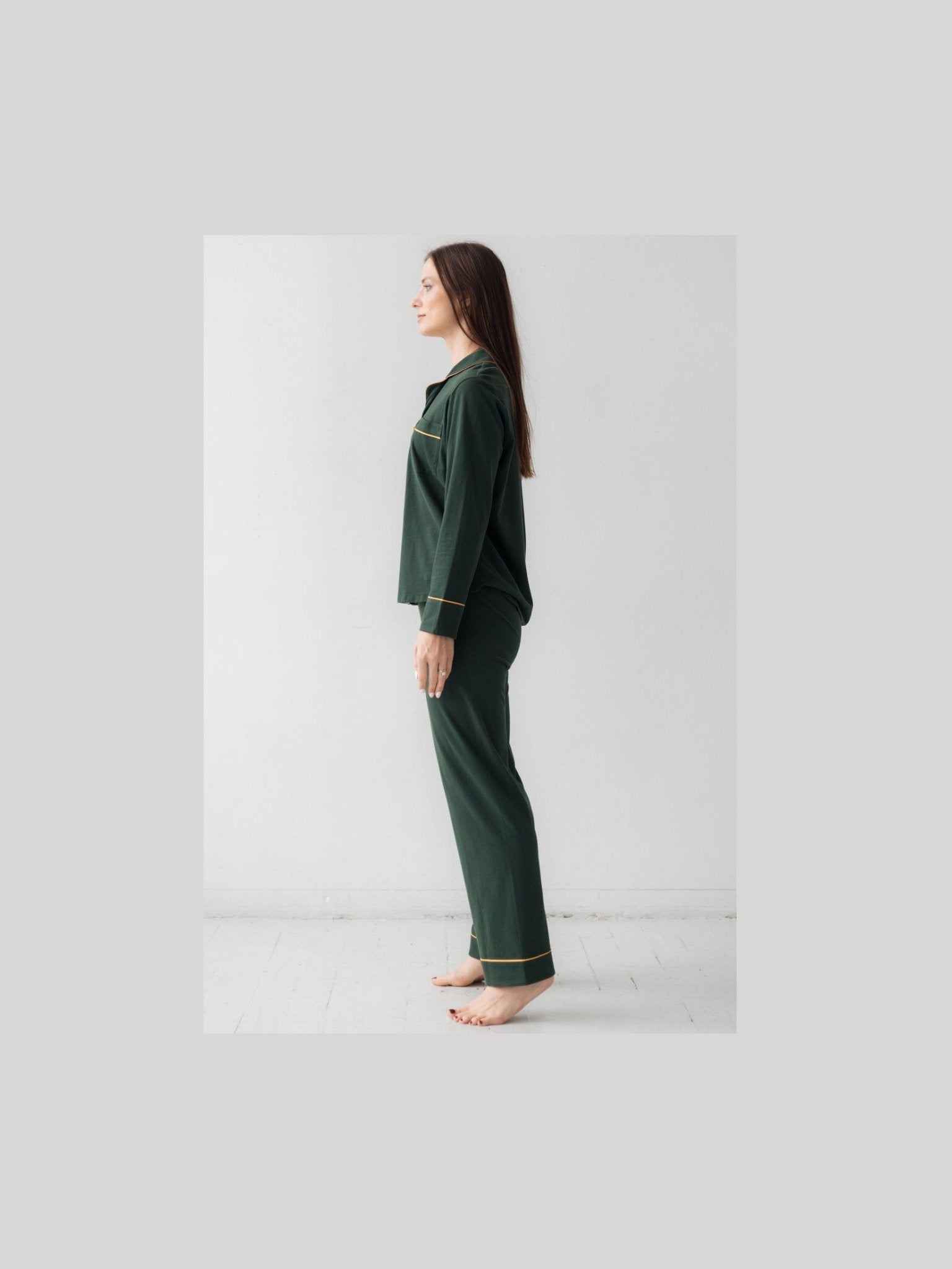Classic Luxury Pajamas in Brushed Pima Cotton - Courbe et Compagnie