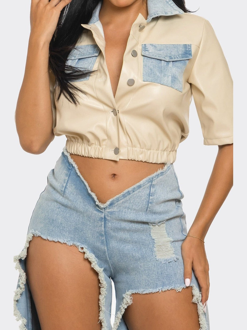 Cochella Reinvented Classic Two-Piece Denim Ensemble - Courbe et Compagnie