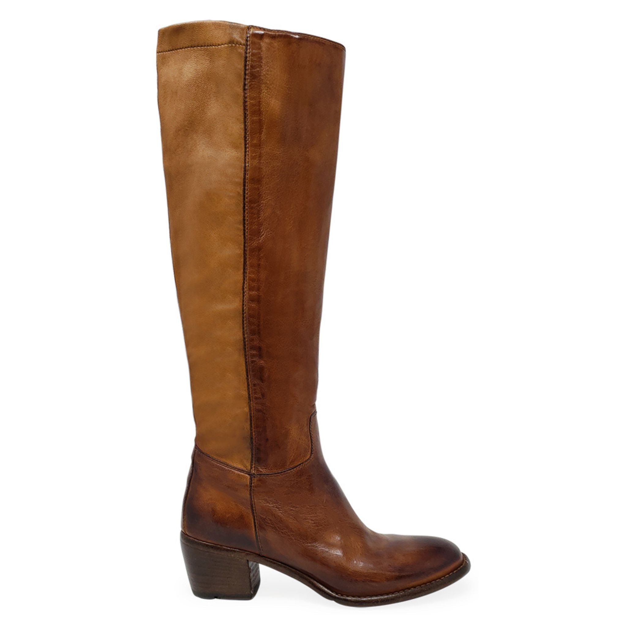 Cognac Knee High Boot — Women's Tall Boots - Courbe et Compagnie