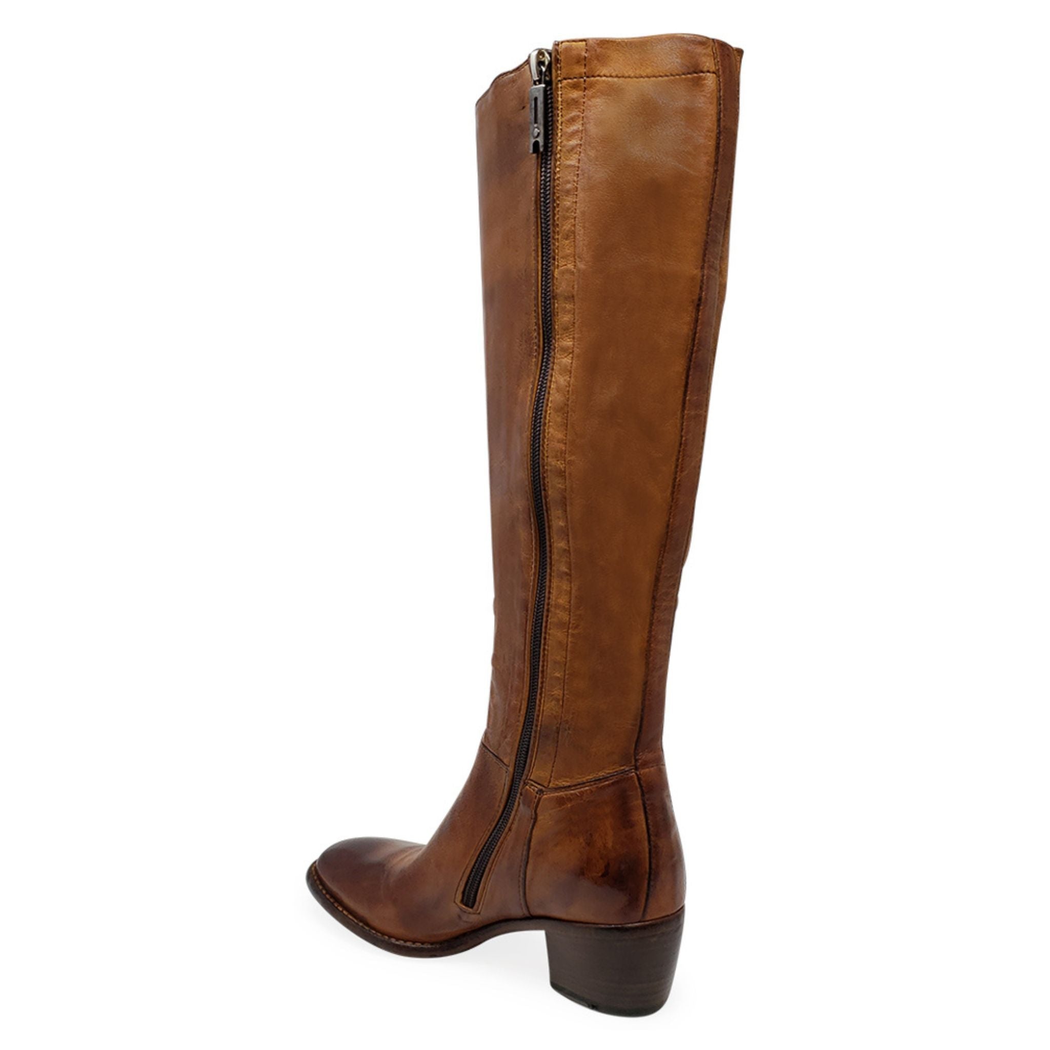 Cognac Knee High Boot — Women's Tall Boots - Courbe et Compagnie