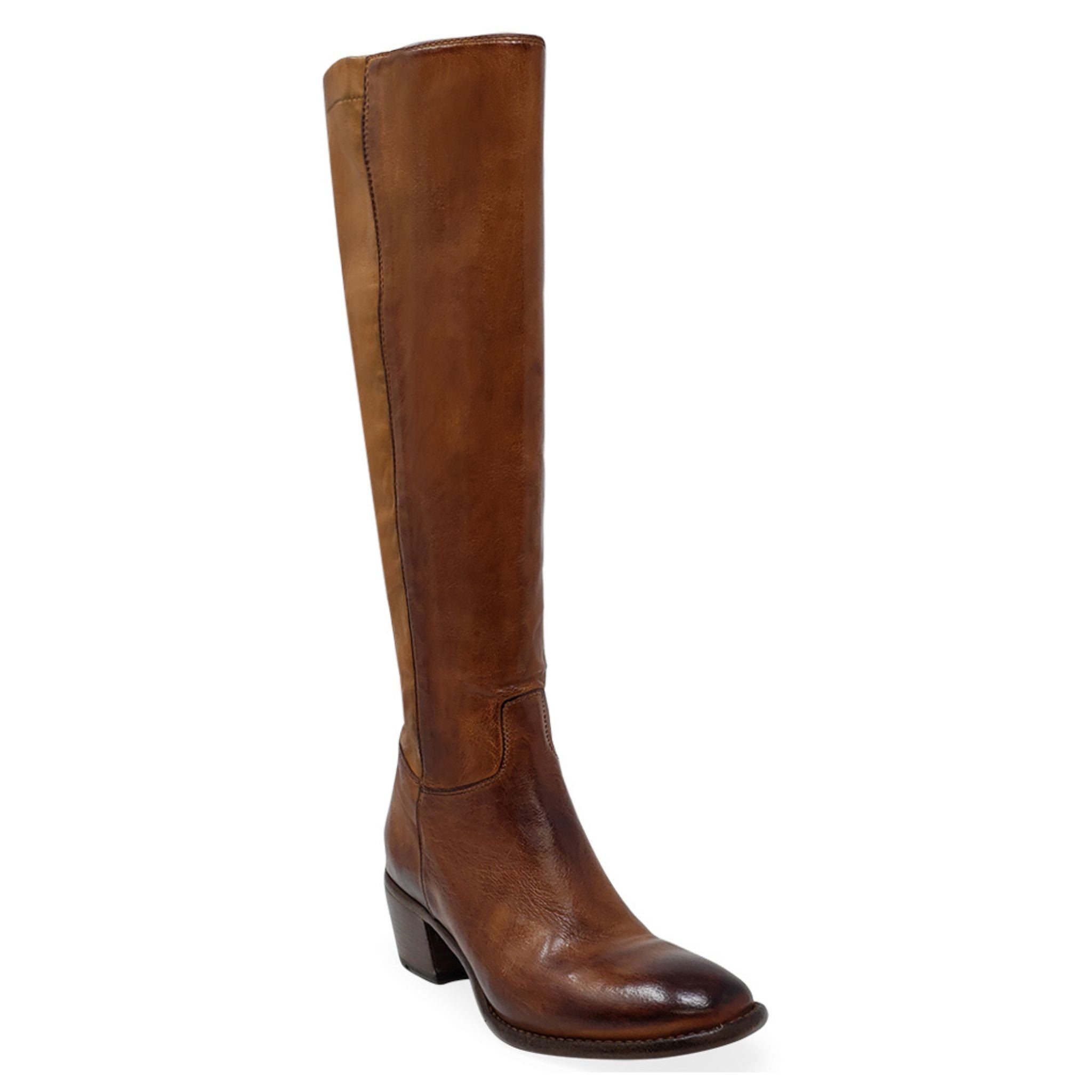 Cognac Knee High Boot — Women's Tall Boots - Courbe et Compagnie