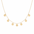 Confetti Disc Necklace | Sterling Silver or Gold Filled | 18 Inch Necklace - Courbe et Compagnie