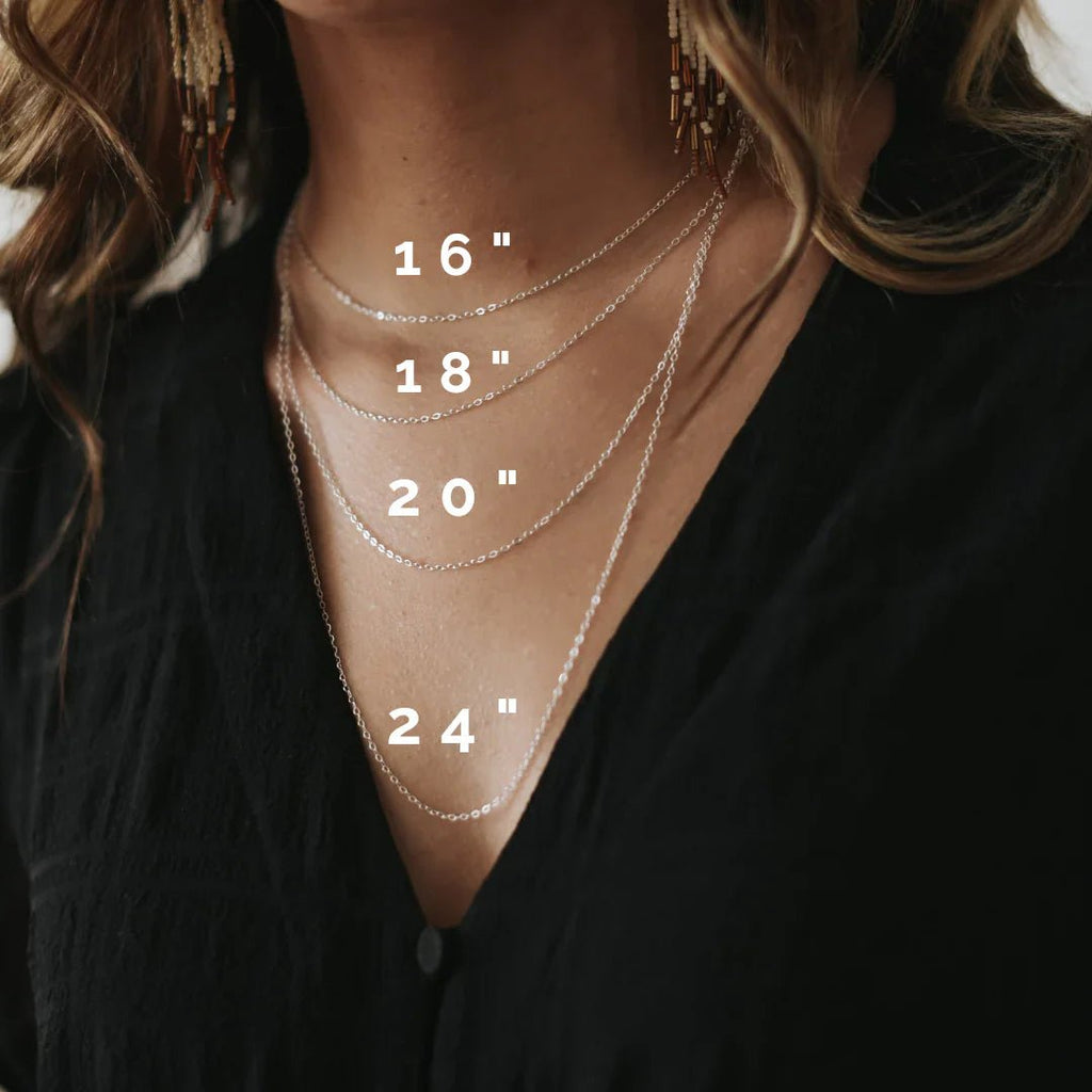 Confetti Disc Necklace | Sterling Silver or Gold Filled | 18 Inch Necklace - Courbe et Compagnie