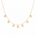 Confetti Disc Necklace | Sterling Silver or Gold Filled | 18 Inch Necklace