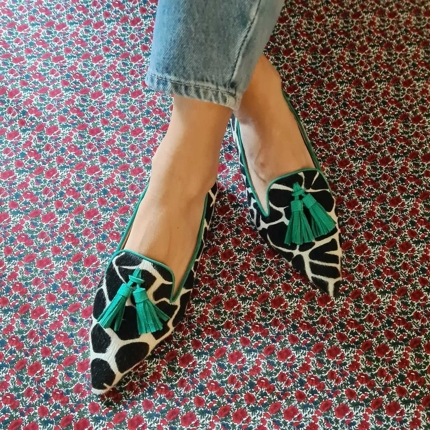 Cow Print Tassel Pumps Women | Casual Slip-On Style - Courbe et Compagnie