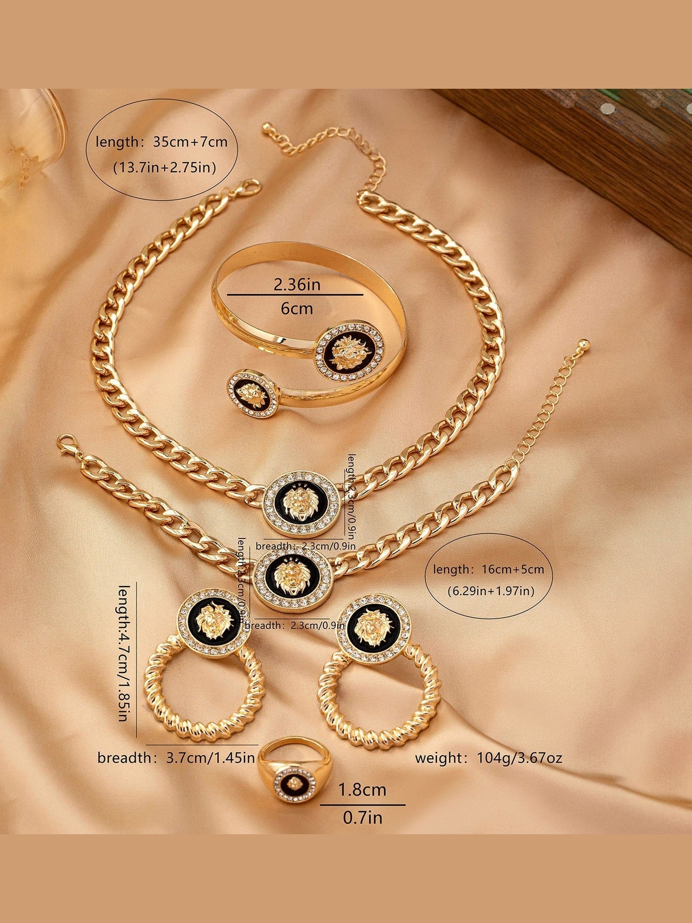 Creative Fashion Lion's Head Ornament Suit For Women - Courbe et Compagnie