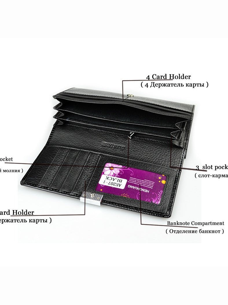 Crocodile Pattern Leather Wallet - Courbe et Compagnie