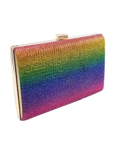 Crystal Shimmery Evening Clutch Bag - Courbe et Compagnie