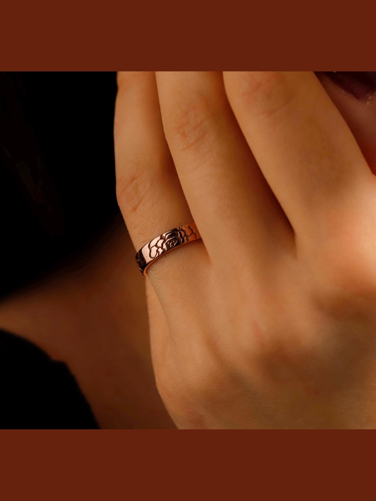Custom Birth Flower Ring | Personalized Sterling Silver Jewelry - Courbe et Compagnie