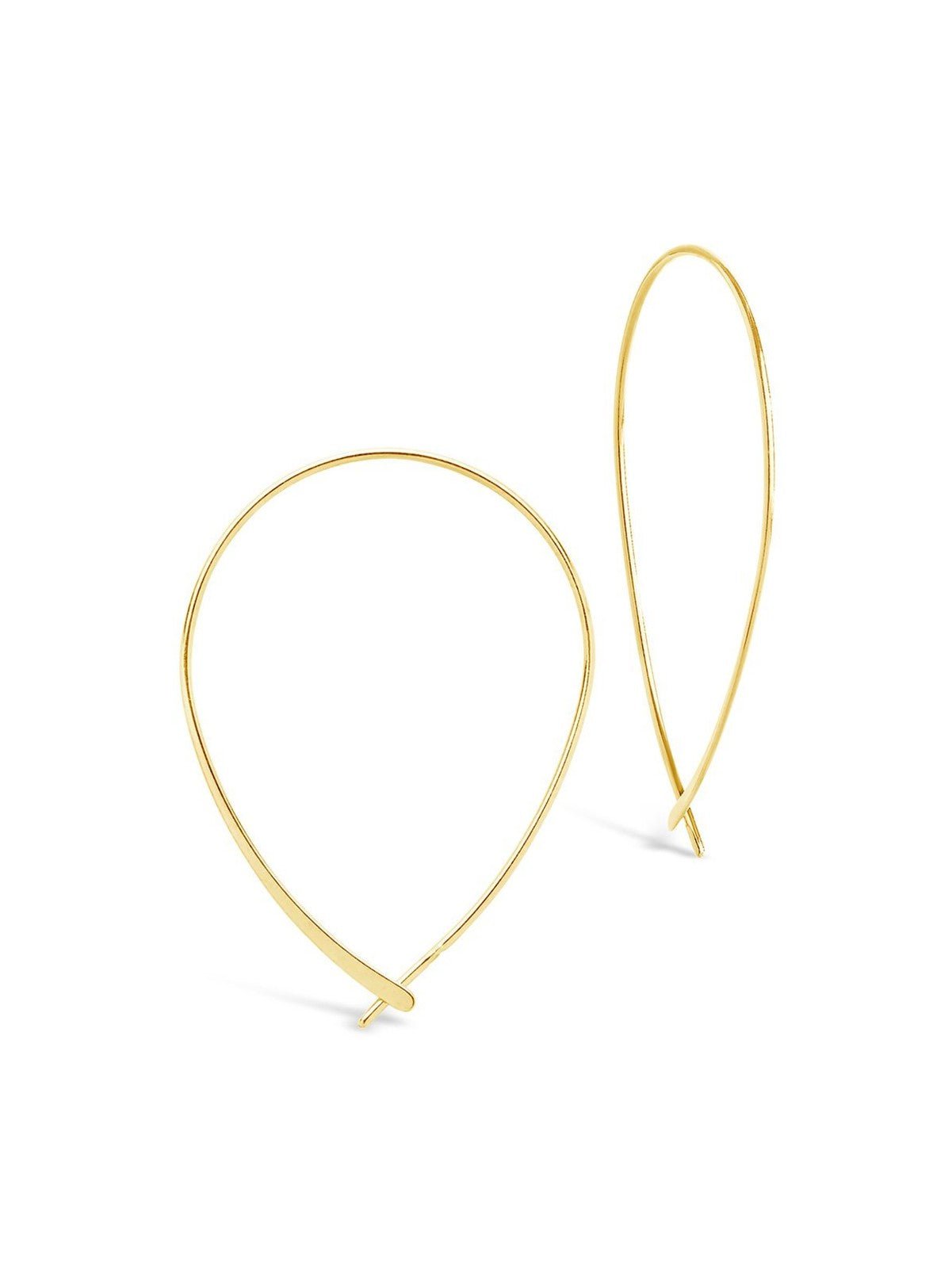 Delicate Threader Hoop Earrings - Courbe et Compagnie