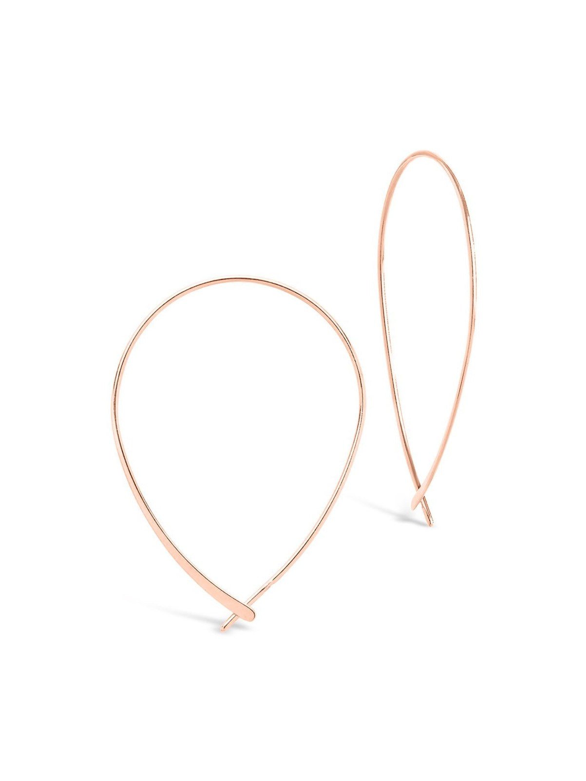 Delicate Threader Hoop Earrings - Courbe et Compagnie